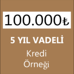 5 YIL 100 bin tl