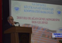 S.S Tavşanlı Küçük Sanayi Sitesi Yapı Kooperatifi’nin 2018 Yılı Olağan Genel Kurul Toplantısı Tavşanlı Kültür Sarayında 22.02.2019 Cuma günü saat: 17:30’da yapıldı